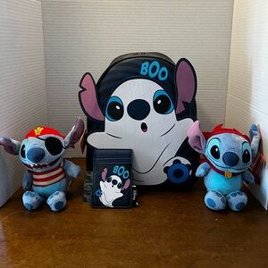 Disney's Stitch Loungefly Halloween mini backpack and wallet